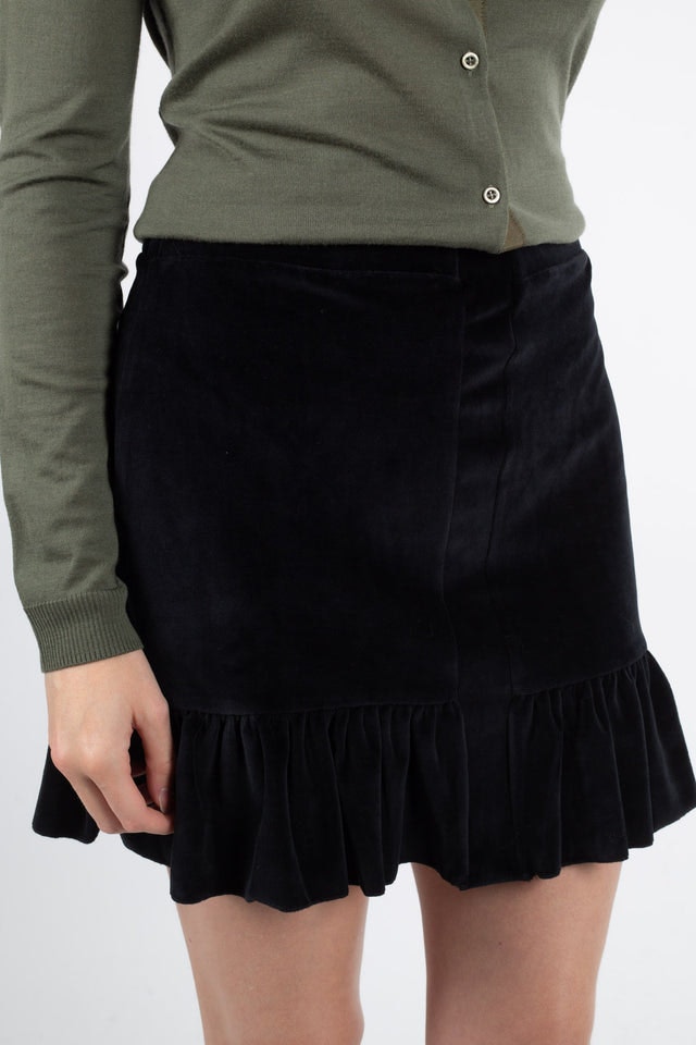 Henry Velour Skirt - Black