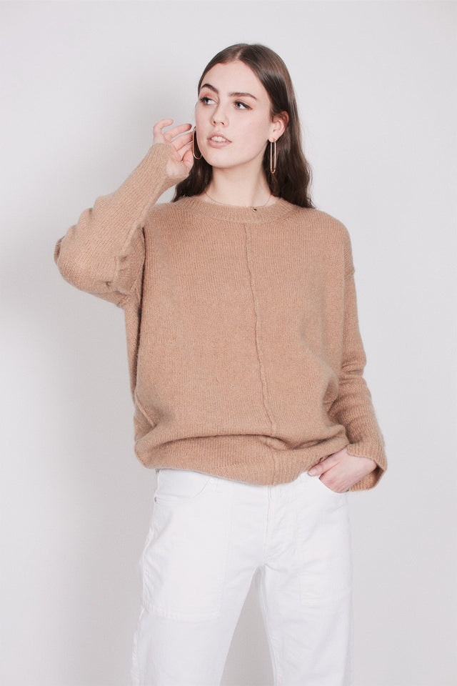 Lydia Solid Knitted - Camel - Line of Oslo - Gensere - VILLOID.no