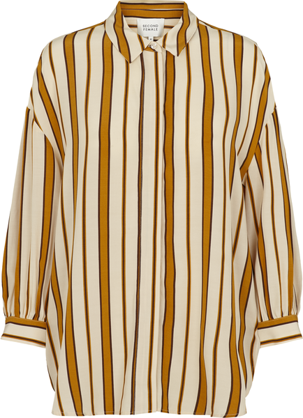 York SS Shirt - Inca Gold - Second Female - Bluser & Skjorter - VILLOID.no