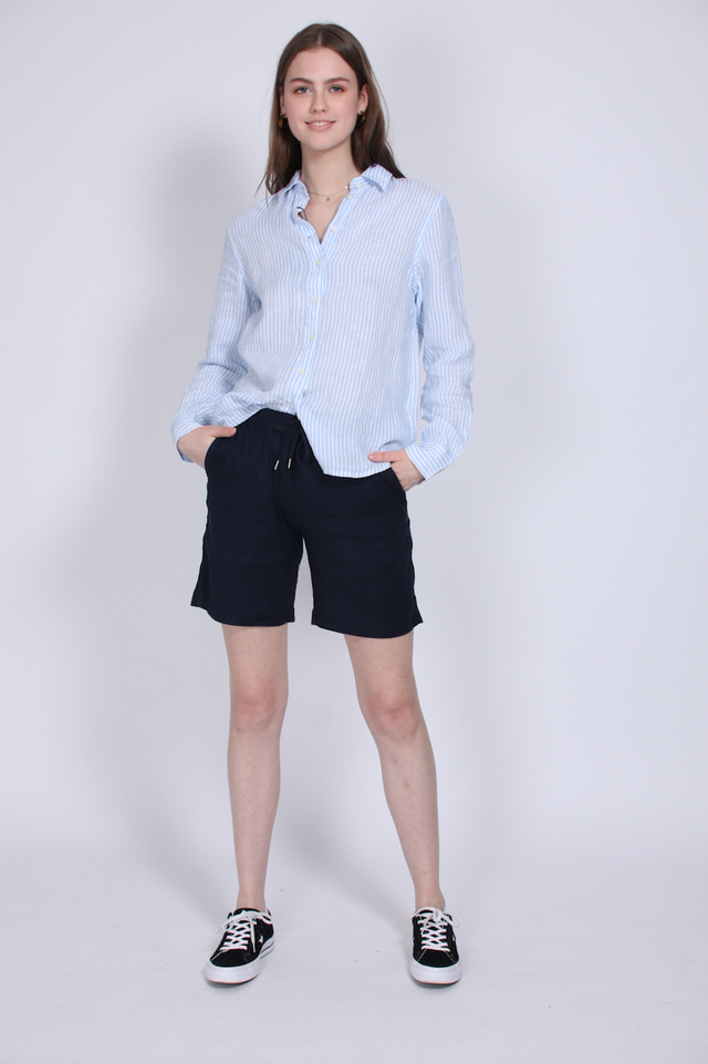Summer Linen Shorts - Marine - GANT - Bukser & Shorts - VILLOID.no