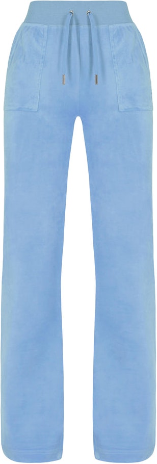 Del Ray Classic Velour Pant Pocket - Powder Blue