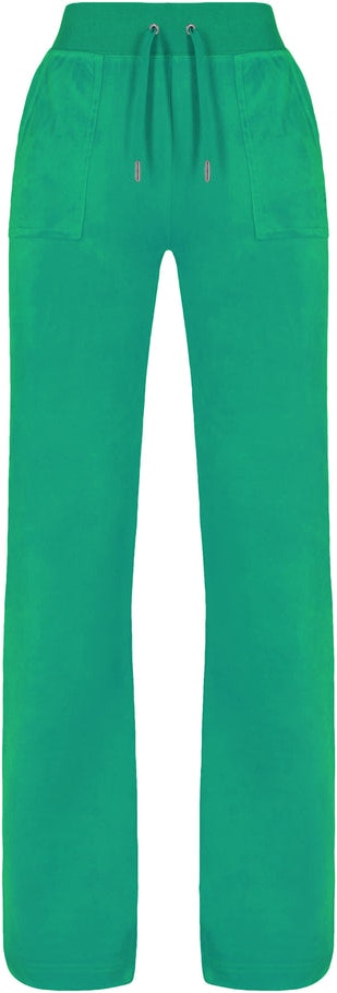 Del Ray Classic Velour Pant Pocket - Gumdrop Green