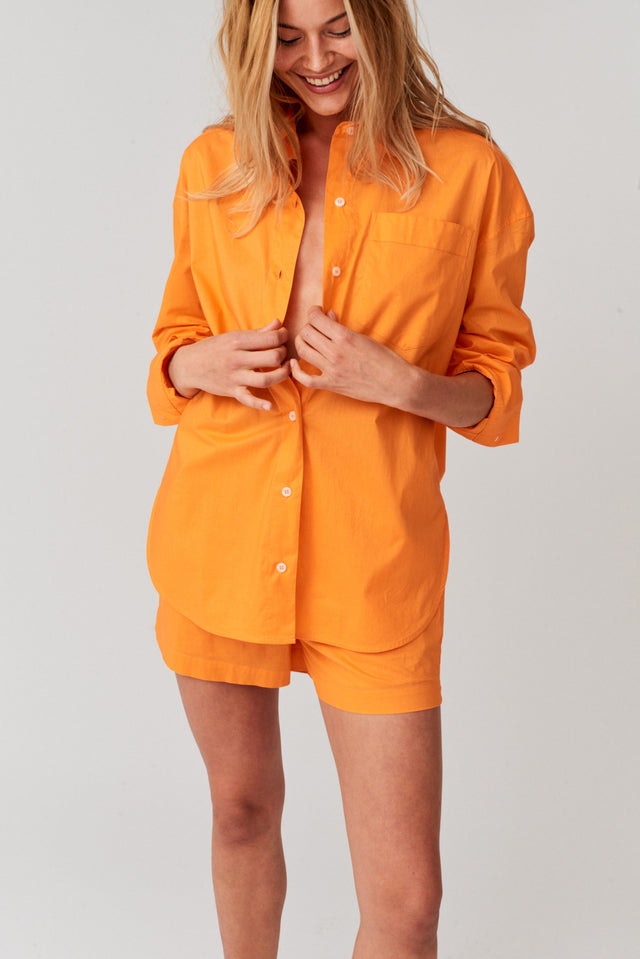 Sandrine Oversized Shirt - Orange
