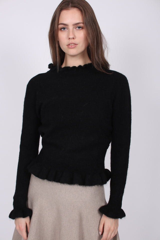 Valeria Alpaca Sweater - Black - Ella & il - Gensere - VILLOID.no