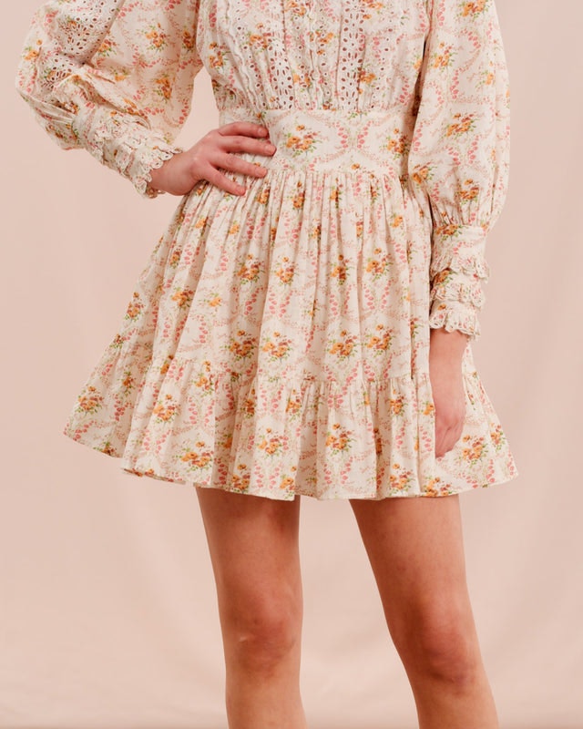 Cotton Slub Mini Dress - Wallpaper