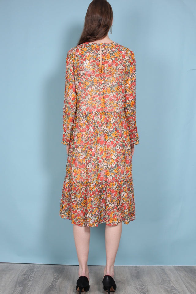 Bloom Dress - Blazing Orange - Second Female - Kjoler - VILLOID.no