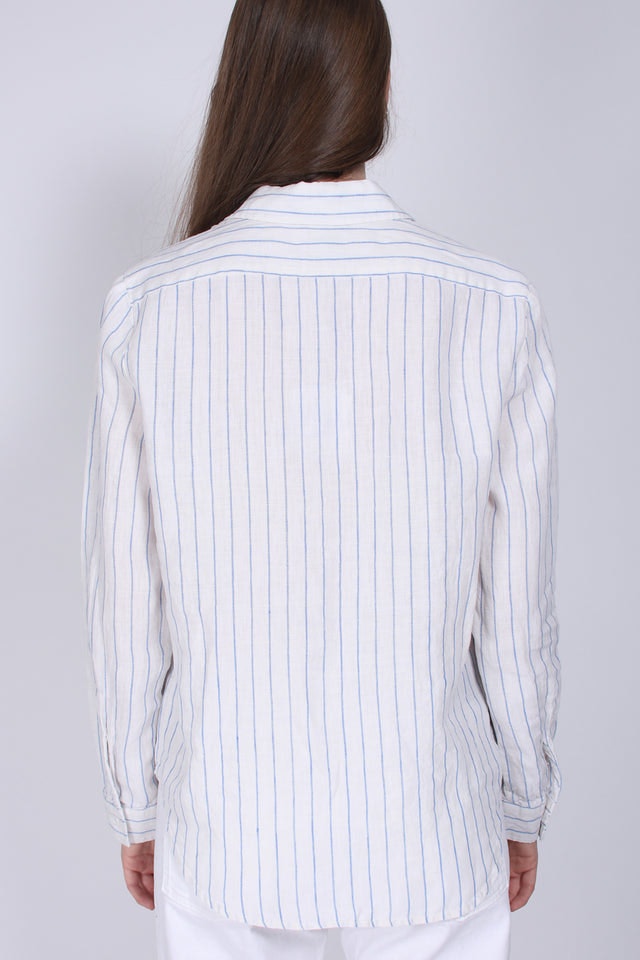 Mona stripeblouse - white - Line of Oslo - Bluser & Skjorter - VILLOID.no
