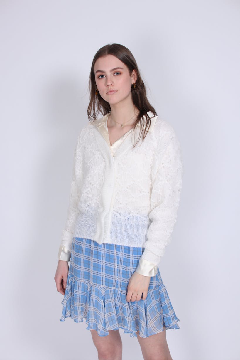 Palm Knit Cardigan - Off White - Second Female - Gensere - VILLOID.no