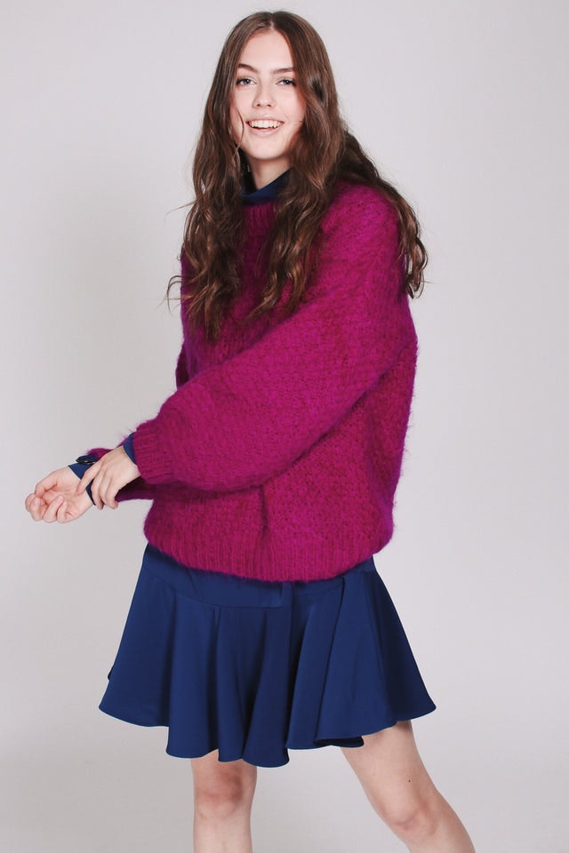 April Mohair Sweater - Bright Purple - Billie & Me - Gensere - VILLOID.no
