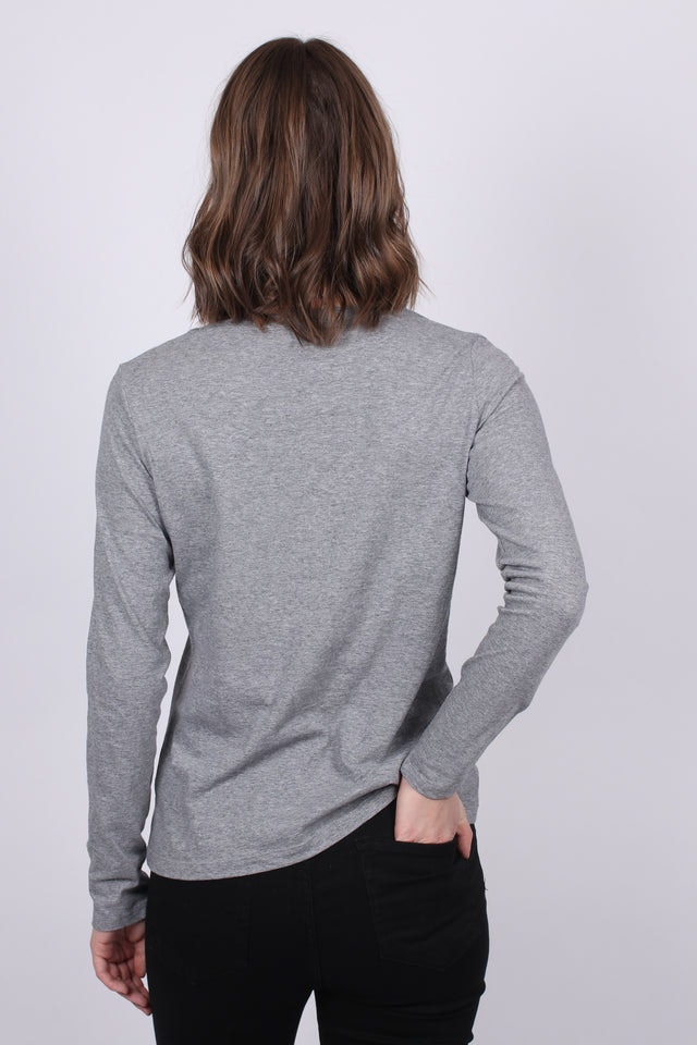 Arch Logo LS T-shirt - Grey Melange - GANT - T-skjorter & Topper - VILLOID.no