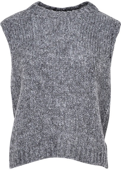 Kala Vest Wool - Dark Grey Melange