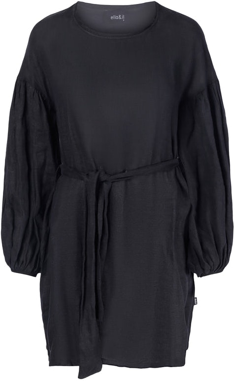 Kara Linen Dress - Black