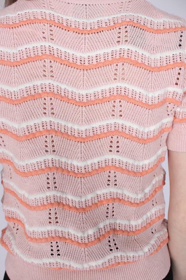 Short Sleeve Knit - Pink Nectar - MAUD - Gensere - VILLOID.no