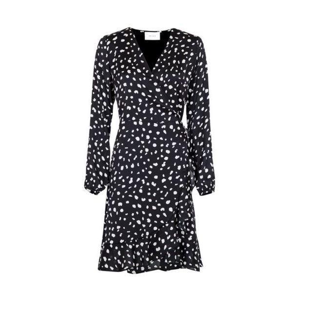Anna Dot Dress Black – VILLOID White ANNA DOT DRESS Neo Noir Hverdagskjoler - Dameklær er billig