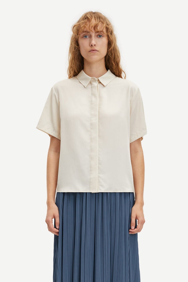 Mina SS Shirt 14028 - Whitecap Gray