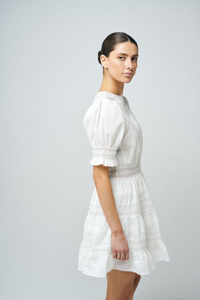 Mio Short Dress - White