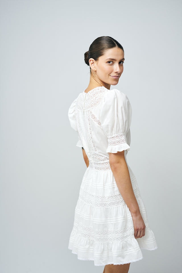Mio Short Dress - White