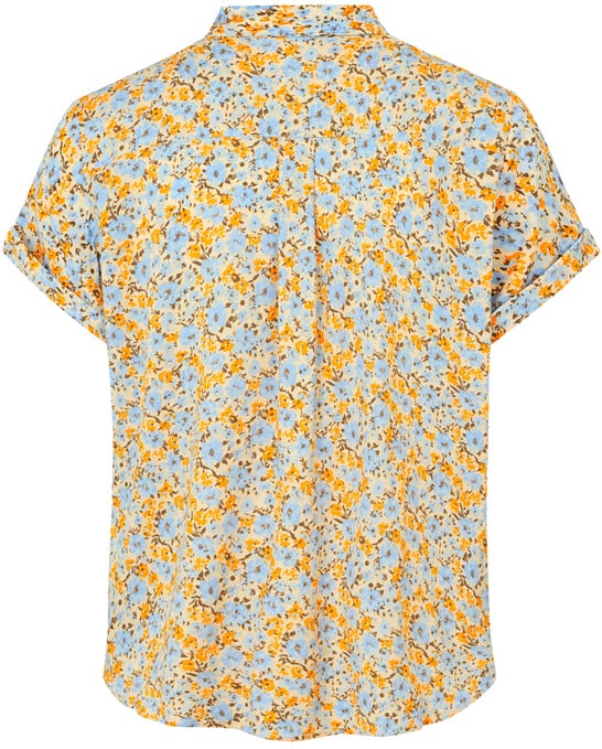 Majan SS Shirt Aop - Apricot Blossom