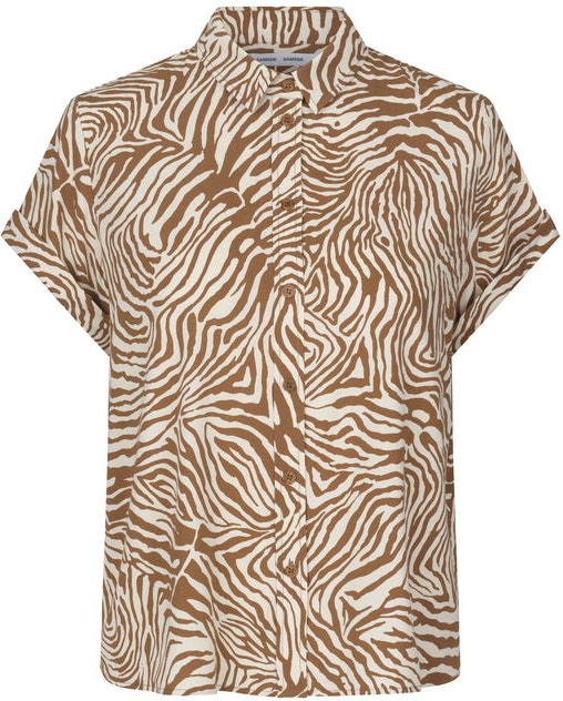 Majan SS Shirt Aop - Mountain Zebra