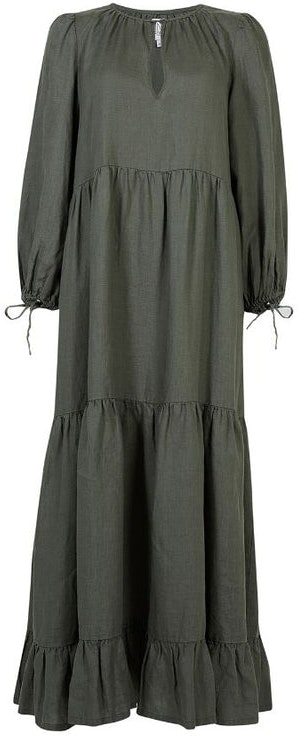 Muse Linen Dress - Army
