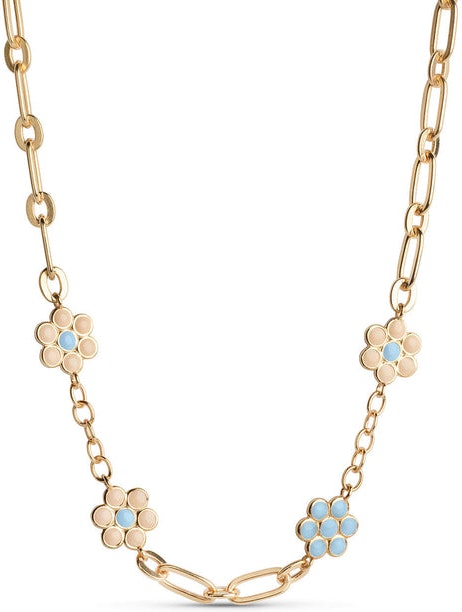 Blossom Necklace - Orange/Beige/Light Blue/Light Pink