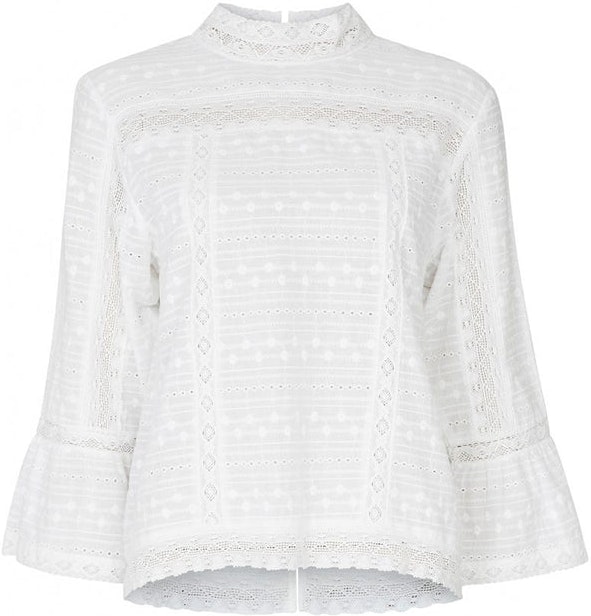 Abigail Lace blouse - White - Line of Oslo - Bluser & Skjorter - VILLOID.no