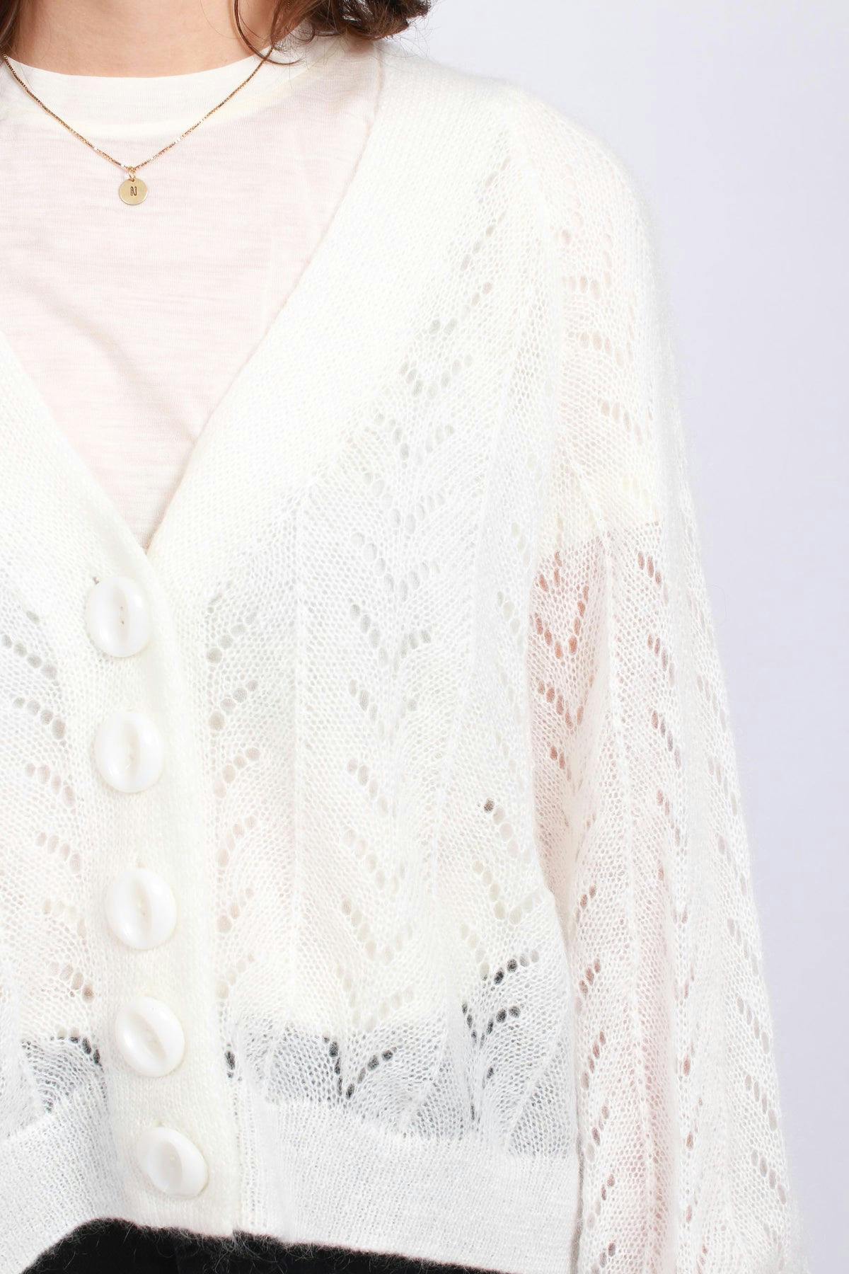 Mohair Cardigan - Off White - ByTimo - Gensere - VILLOID.no