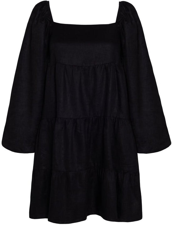 Morissa Mini Dress - Plain Black
