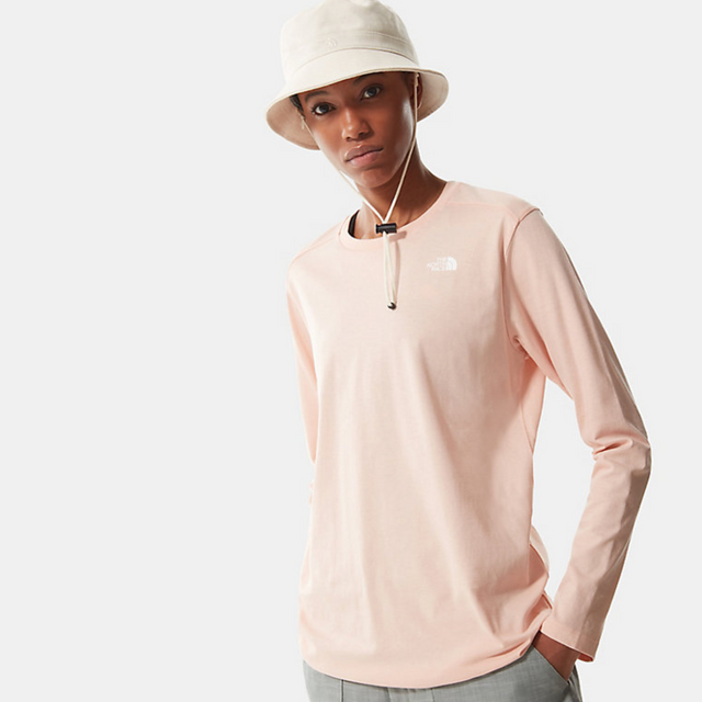 W L/S Simpledome Tee TNF - Evening Sand Pink