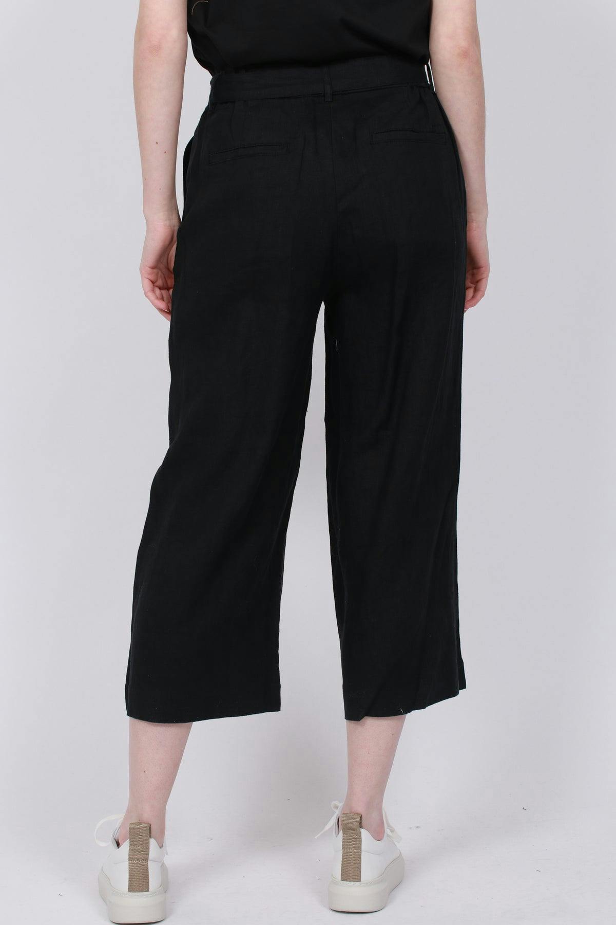 Leaf Linen Trouser - Black - Line of Oslo - Bukser & Shorts - VILLOID.no