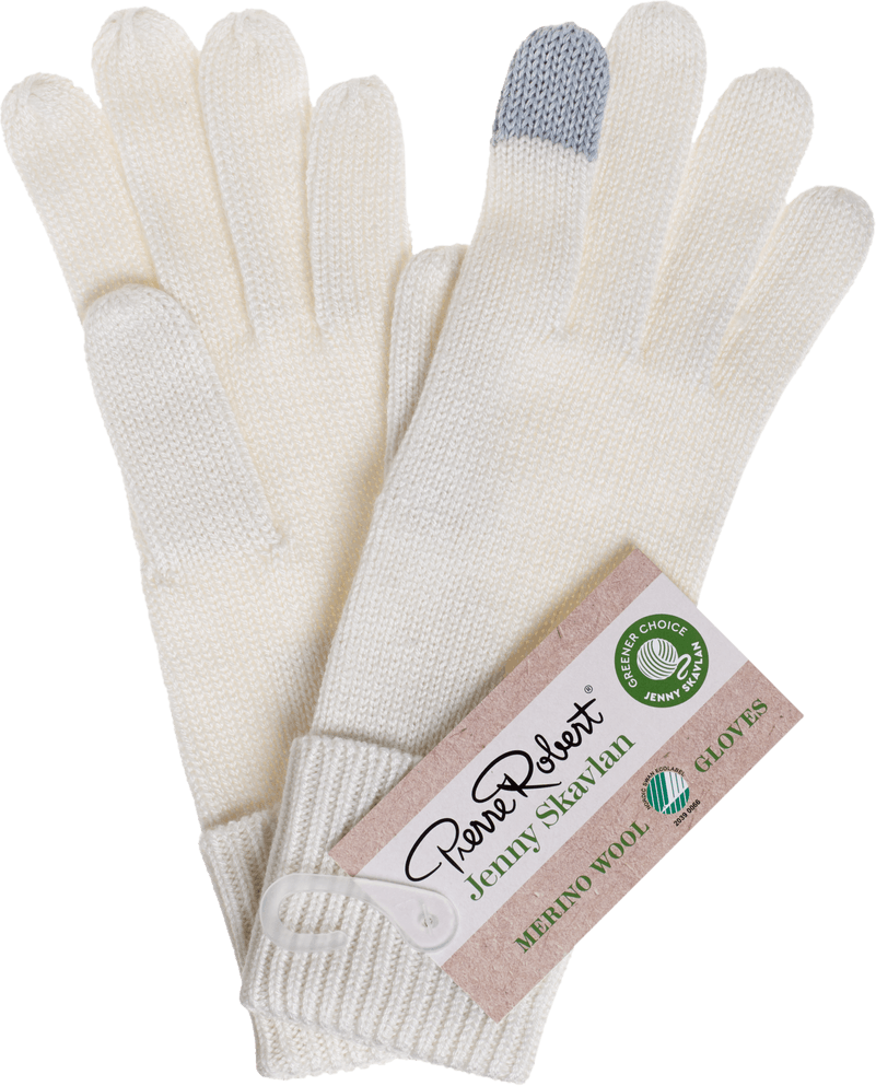 Wool Gloves - Cream - Pierre Robert x Jenny Skavlan - Tilbehør - VILLOID.no