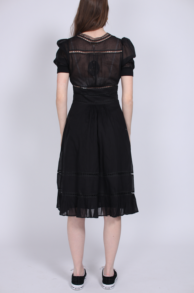 Victorian Organza Day Dress - Black - ByTimo - Kjoler - VILLOID.no