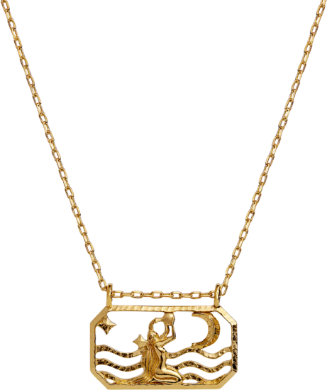 Zodiac Aquarius Necklace (Vannmann) - Gold