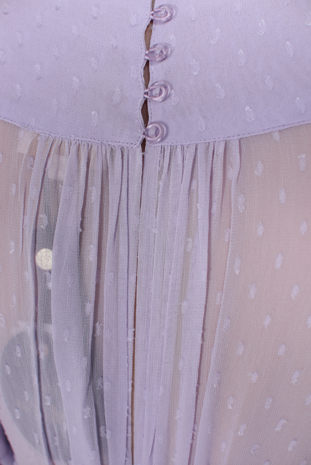 Delicate Semi Wrap Dress - Lilac - ByTimo - Kjoler - VILLOID.no