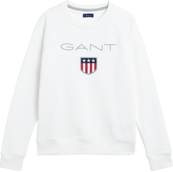 Gant Shield Logo C-neck Sweat - Eggshell - GANT - Gensere - VILLOID.no