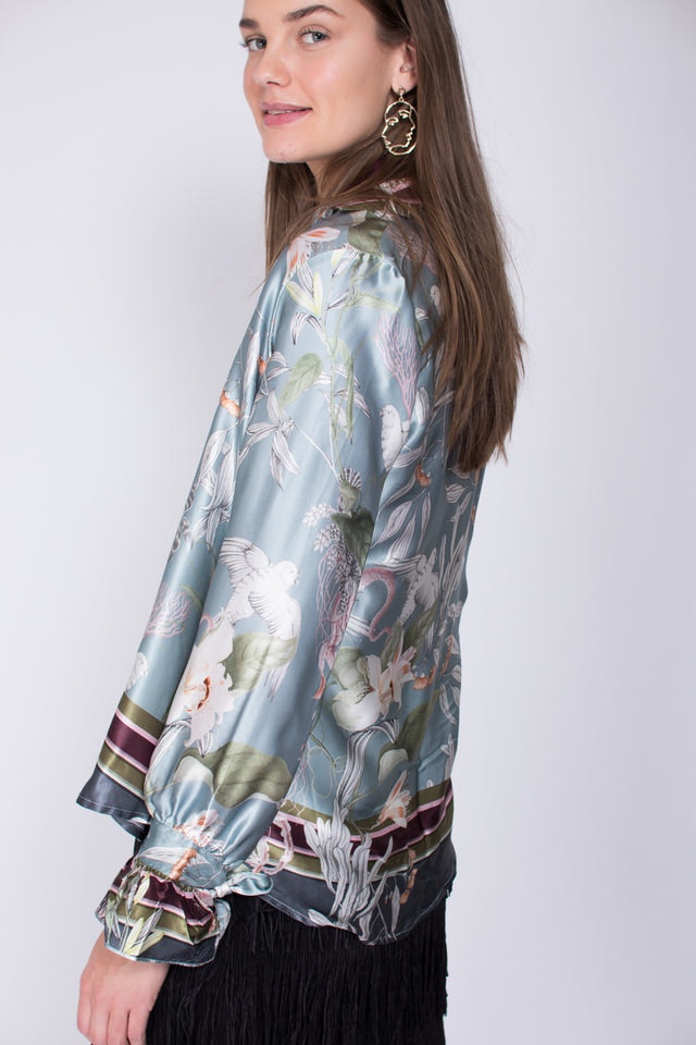 Phoebe blouse - Blue Jungle - By Malina - Bluser & Skjorter - VILLOID.no