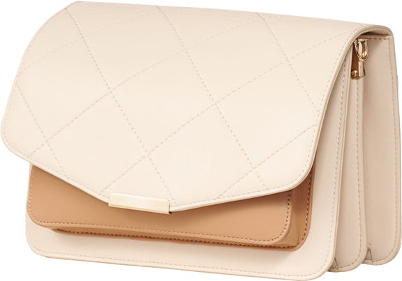 Blanca Multi Compartment Bag - Nude Leather Look