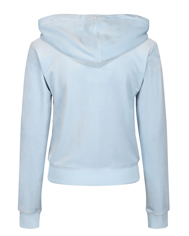 Robertson Classic Velour Zip Hoodie Cool Blue VILLOID