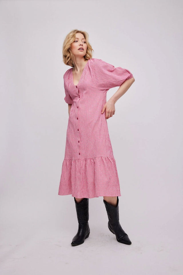 Indiana Button Dress - Love Potion