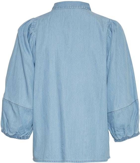 Jaina 3/4 Shirt - Light Blue Wash