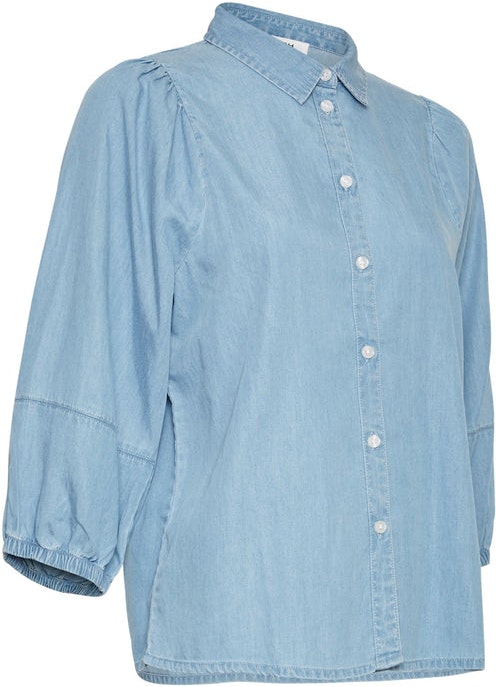 Jaina 3/4 Shirt - Light Blue Wash