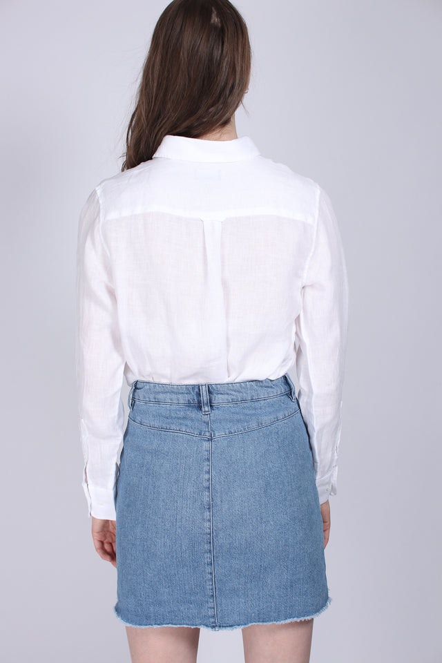 The Linen Chambray Shirt - White - GANT - Bluser & Skjorter - VILLOID.no