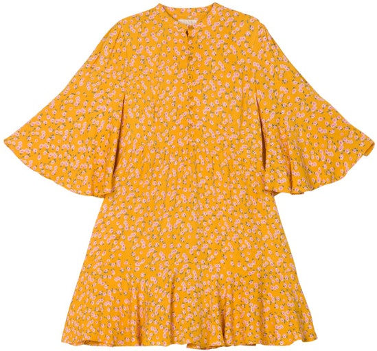 Vintage Drape Mini Dress - Sunshine - ByTimo - Kjoler - VILLOID.no