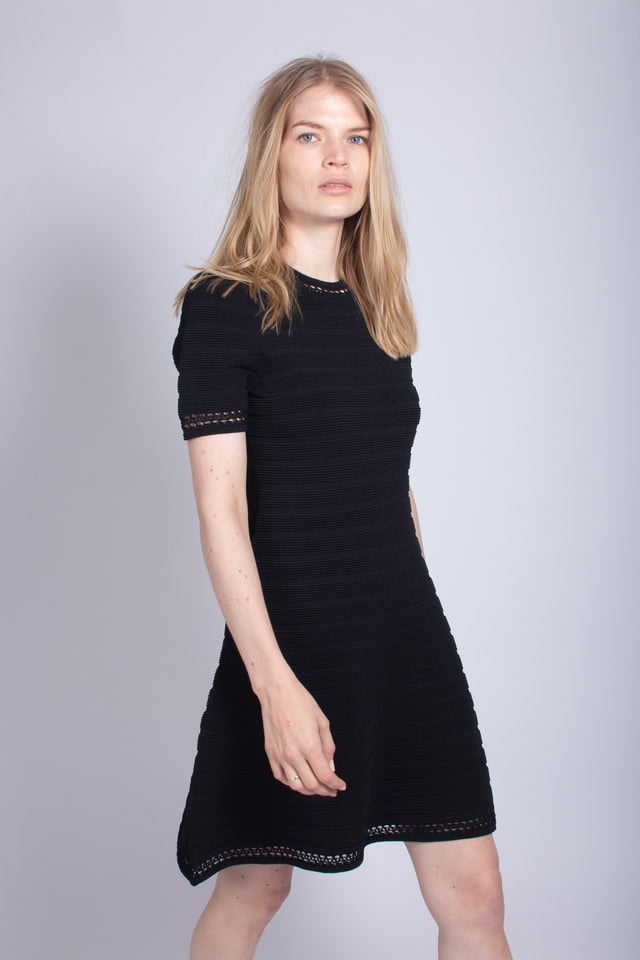 Ottoman Knit Dress - Black - MAUD - Kjoler - VILLOID.no