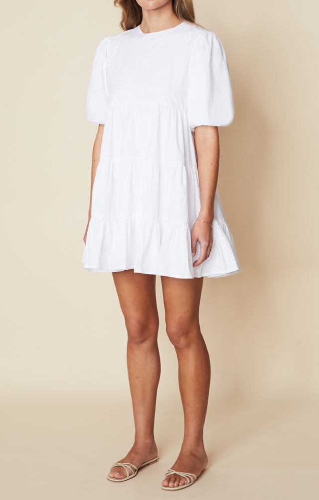 Sade Mini Dress - Plain White