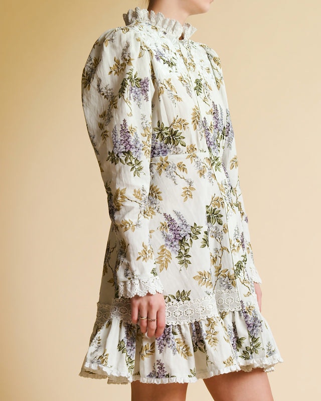 Linen Button Down Dress - Wallpaper