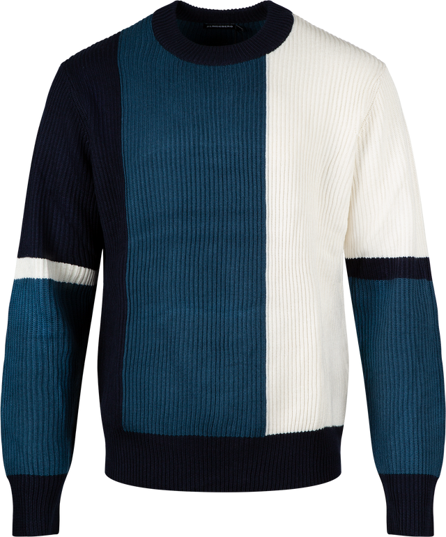 Ivan Bold Block Sweater - JL Navy