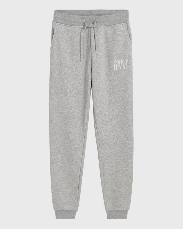Logo Pants - Light Grey Melange - GANT - Bukser & Shorts - VILLOID.no