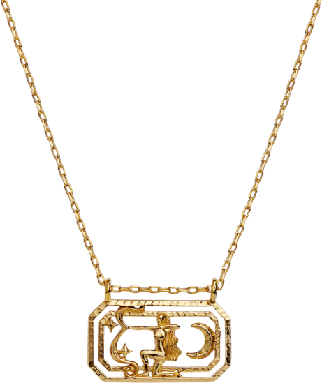 Zodiac Saggitarius Necklace (Skytten) - Gold