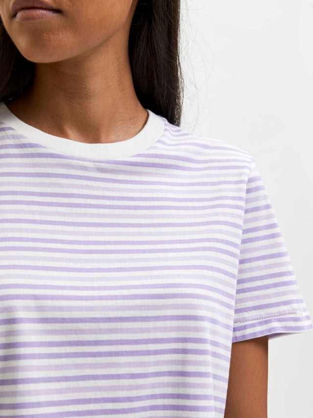My Perfect SS Tee - Violet Tulip Mix Stripes